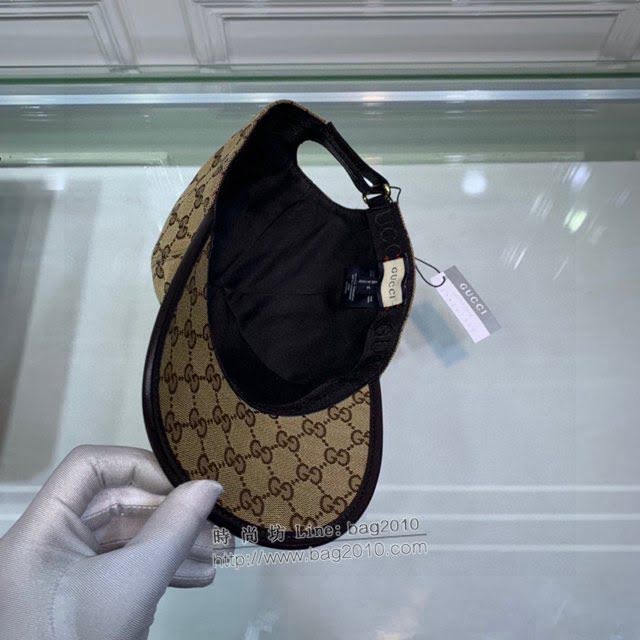 Gucci男女同款帽子 古馳豎條小織帶鴨舌帽棒球帽  mm1746